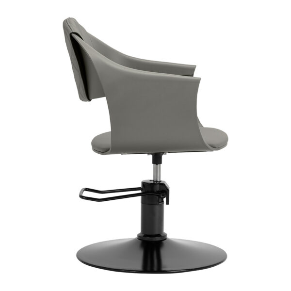 Scaun coafor Hair System Halo Grey hidraulic, gri cu bază neagră, gri, imaginea 3 Scaun coafor Hair System Halo Grey hidraulic, gri cu bază neagră, gri, imaginea 3