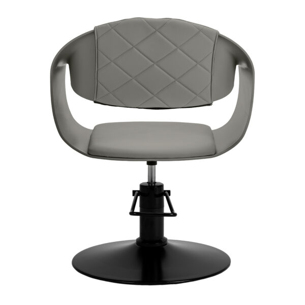 Scaun coafor Hair System Halo Grey hidraulic, gri cu bază neagră, gri, imaginea 4 Scaun coafor Hair System Halo Grey hidraulic, gri cu bază neagră, gri, imaginea 4