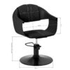 Scaun coafor Hair System Halo Noir hidraulic, negru, negru, imaginea 8