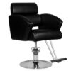 Scaun coafor Hair System HS02 cu bază cromată, negru, negru, imaginea 1