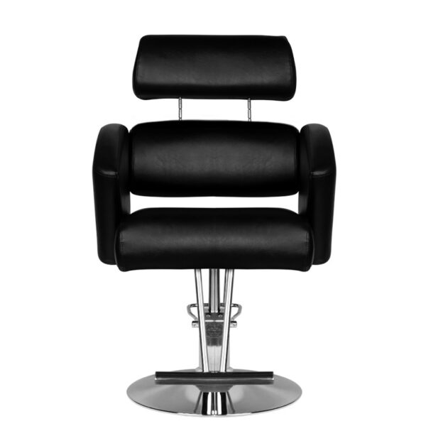 Scaun coafor Hair System HS02 cu bază cromată, negru, negru, imaginea 2