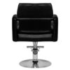 Scaun coafor Hair System HS02 cu bază cromată, negru, negru, imaginea 4
