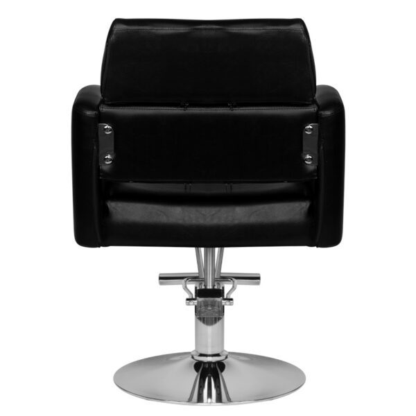 Scaun coafor Hair System HS02 cu bază cromată, negru, negru, imaginea 4