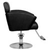 Scaun coafor Hair System HS02 cu bază cromată, negru, negru, imaginea 5