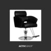Scaun coafor Hair System HS02 cu bază cromată, negru, negru, imaginea 7