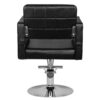 Scaun coafor Hair System HS33 modern, cu bază cromată, negru, negru, imaginea 3