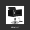 Scaun coafor Hair System HS33 modern, cu bază cromată, negru, negru, imaginea 6