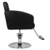 Scaun coafor Hair System HS40 cu bază cromată, negru, negru, imaginea 2
