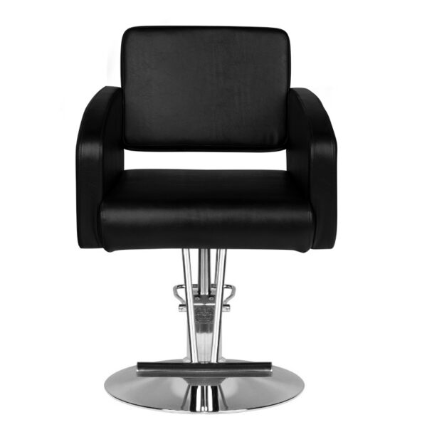 Scaun coafor Hair System HS40 cu bază cromată, negru, negru, imaginea 3