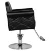 Scaun coafor Hair System HS69 modern, cu bază cromată, negru, negru, imaginea 2
