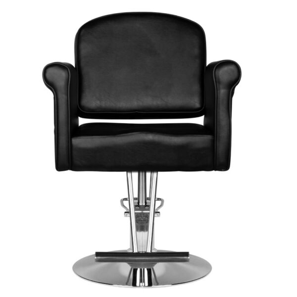 Scaun coafor Hair System HS69 modern, cu bază cromată, negru, negru, imaginea 3