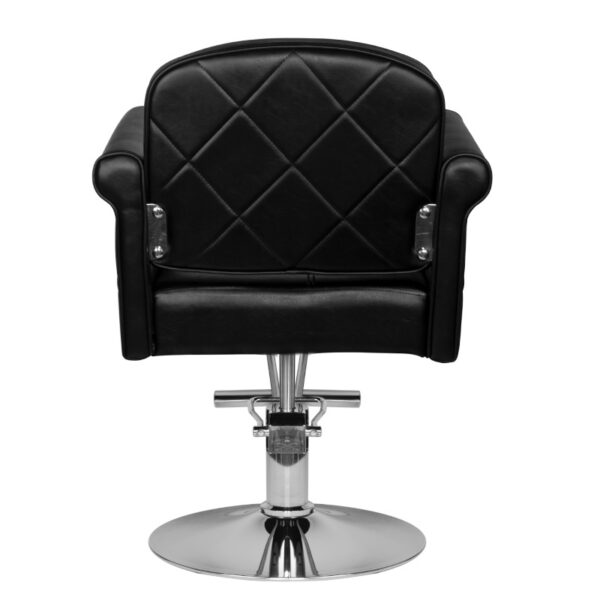 Scaun coafor Hair System HS69 modern, cu bază cromată, negru, negru, imaginea 4
