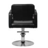 Scaun coafor Hair System HS92 cu bază cromată, negru, negru, imaginea 3