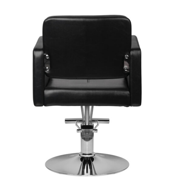 Scaun coafor Hair System HS92 cu bază cromată, negru, negru, imaginea 3