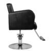 Scaun coafor Hair System HS92 cu bază cromată, negru, negru, imaginea 4