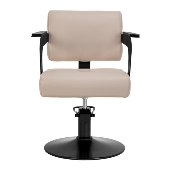 Scaun coafor Hair System Jet Latte cu cotiere din acril, bej, bej, imaginea 2
