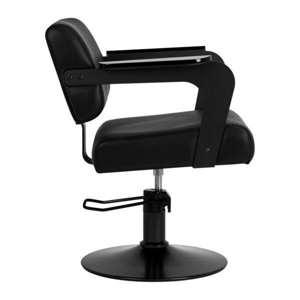 Scaun coafor Hair System Jet Noir cu cotiere din acril, negru, negru, imaginea 3