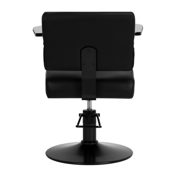 Scaun coafor Hair System Jet Noir cu cotiere din acril, negru, negru, imaginea 4