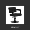 Scaun coafor Hair System Jet Noir cu cotiere din acril, negru, negru, imaginea 9