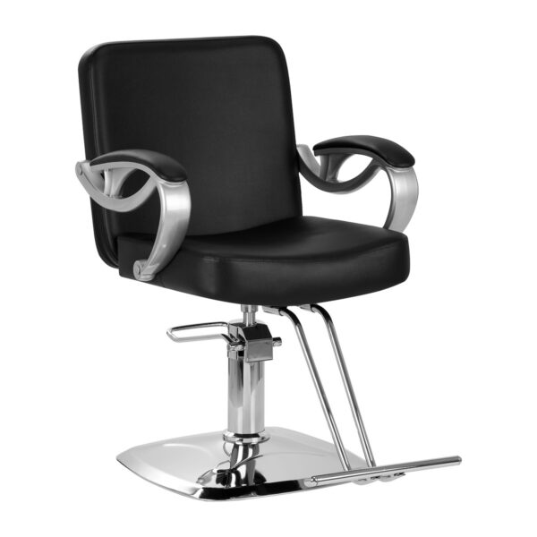 Scaun coafor Hair System ZA31 hidraulic, bază pătrată, negru, negru, imaginea 1