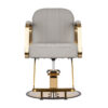 Scaun coafor hidraulic Gabbiano Acri Gold, bej, bej, imaginea 2