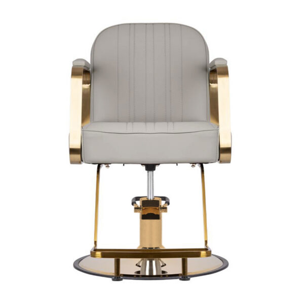 Scaun coafor hidraulic Gabbiano Acri Gold, bej, bej, imaginea 2