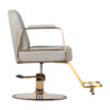 Scaun coafor hidraulic Gabbiano Acri Gold, bej, bej, imaginea 3