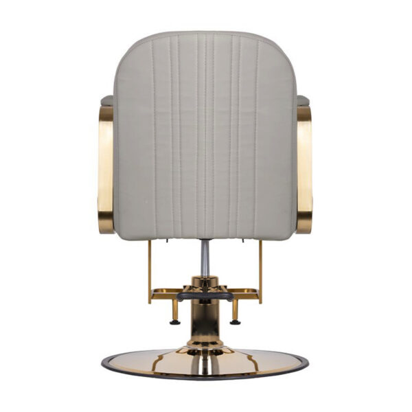 Scaun coafor hidraulic Gabbiano Acri Gold, bej, bej, imaginea 4