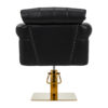 Scaun coafor hidraulic Gabbiano Berlin, matlasat, negru cu auriu, negru, imaginea 4