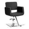 Scaun coafor hidraulic Gabbiano Helsinki cu suport pentru picioare, negru