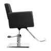 Scaun coafor hidraulic Gabbiano Helsinki cu suport pentru picioare, negru, imaginea 4