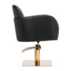 Scaun coafor hidraulic Gabbiano Malaga, negru cu auriu, negru cu auriu, imaginea 3