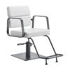 Scaun coafor hidraulic Gabbiano Porto, alb, cadru gri, alb, imaginea 1