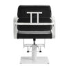 Scaun coafor hidraulic Gabbiano Porto, cadru alb, negru, imaginea 3