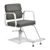 Scaun coafor hidraulic Gabbiano Porto, gri, cadru alb, alb, imaginea 1