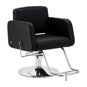 Scaun coafor Omega Andromeda cu cotiere late, negru, negru, imaginea 1 Scaun coafor Omega Andromeda cu cotiere late, negru, negru, imaginea 1