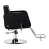 Scaun coafor Omega Andromeda cu cotiere late, negru, negru, imaginea 2