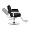 Scaun coafor Omega Astra Plus cu spătar rabatabil, negru, imaginea 3