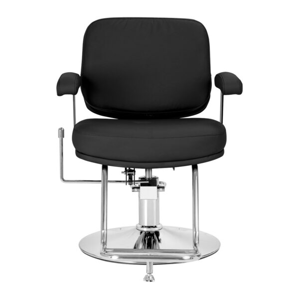 Scaun coafor Omega Astra Plus cu spătar rabatabil, negru, imaginea 4