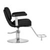 Scaun coafor Omega Astra cu structură cromată, negru, imaginea 2