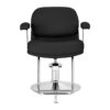 Scaun coafor Omega Astra cu structură cromată, negru, imaginea 3