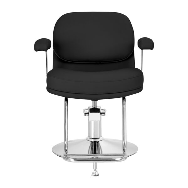Scaun coafor Omega Astra cu structură cromată, negru, imaginea 3