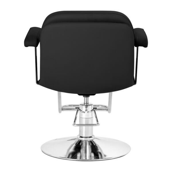 Scaun coafor Omega Astra cu structură cromată, negru, imaginea 4