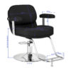 Scaun coafor Omega Astra cu structură cromată, negru, imaginea 10