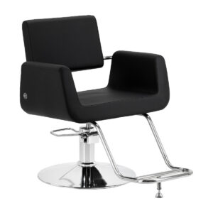 Scaun coafor Omega Lyra hidraulic, cu suport picioare, negru, negru, imaginea 1 Scaun coafor Omega Lyra hidraulic, cu suport picioare, negru, negru, imaginea 1