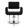 Scaun coafor Omega Lyra hidraulic, cu suport picioare, negru, negru, imaginea 3