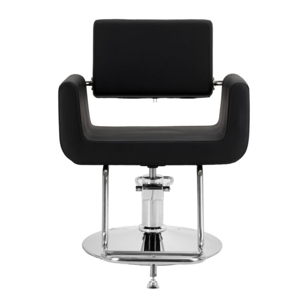 Scaun coafor Omega Lyra hidraulic, cu suport picioare, negru, negru, imaginea 3