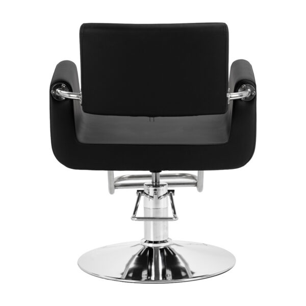Scaun coafor Omega Lyra hidraulic, cu suport picioare, negru, negru, imaginea 4