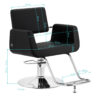 Scaun coafor Omega Lyra hidraulic, cu suport picioare, negru, negru, imaginea 10