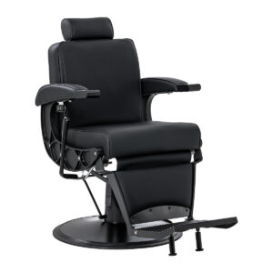 Scaun frizerie cu masaj Gabbiano Continental, negru, negru, imaginea 1